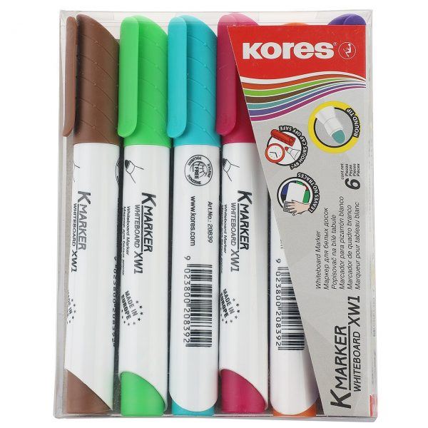 ماژیک وایت برد 6 رنگ کورس مدل K-Marker XW1