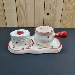 سرویس چای خوری 3 پارچه مدل Strawberry کد SHR 2011