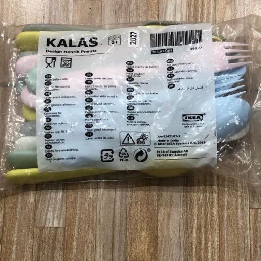 قاشق و چنگال کودک ایکیا کد KALAS18 بسته 18 عددی
