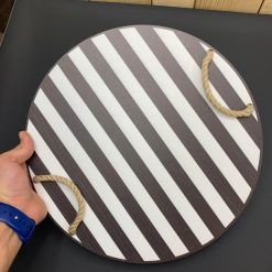 سینی مدل STRIPE کد SHR 863 به همراه زیر قابلمه و زیر لیوانی