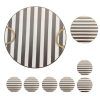 سینی مدل STRIPE کد SHR 863 به همراه زیر قابلمه و زیر لیوانی