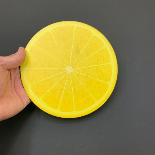 سینی مدل LEMON کد SHR 862 به همراه زیر قابلمه و زیر لیوانی