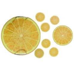 سینی مدل LEMON کد SHR 862 به همراه زیر قابلمه و زیر لیوانی
